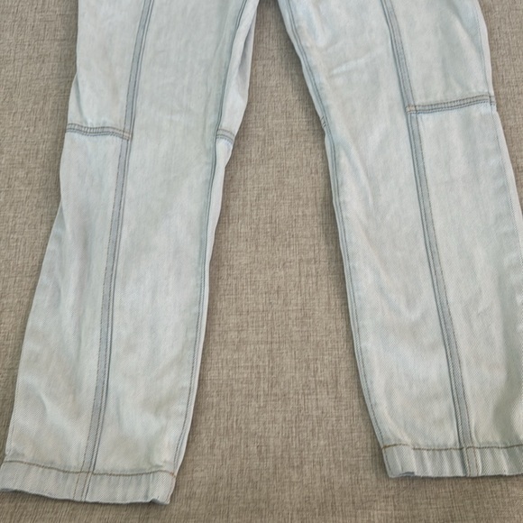 Jonathan Simkhai Standard Ace high-waisted Paper bag cropped acid‎ wash jeans 29 - Picture 6 of 16